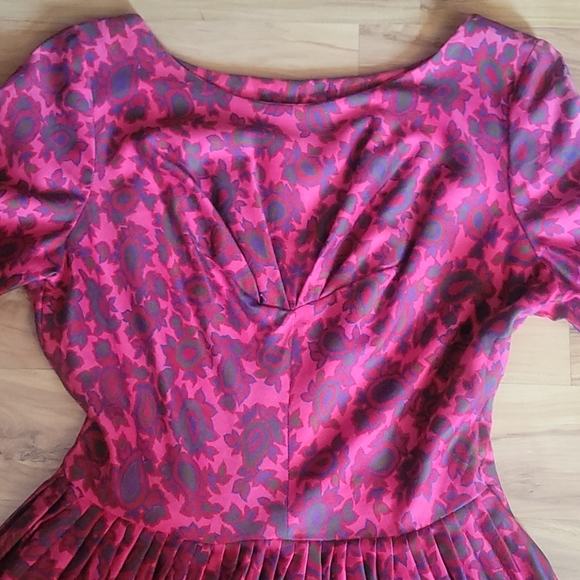 Vintage 50s Floral Day Dress As Is Condition - Picture 5 of 16